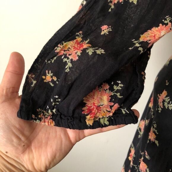 Free People Sea Glass midi dress in black combo - Picture 4 of 11